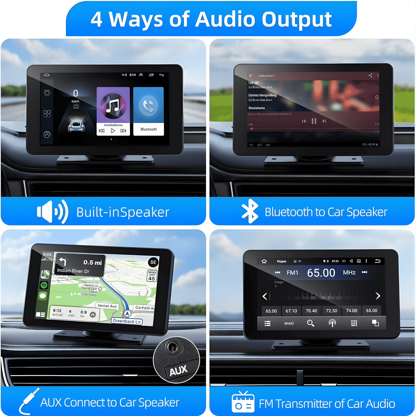 Geario™ CarPlay Screen for iPhone & Android