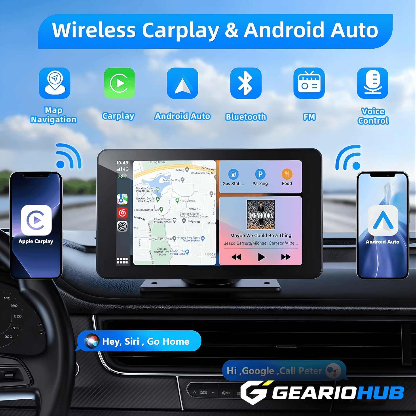 Geario™ CarPlay Screen for iPhone & Android
