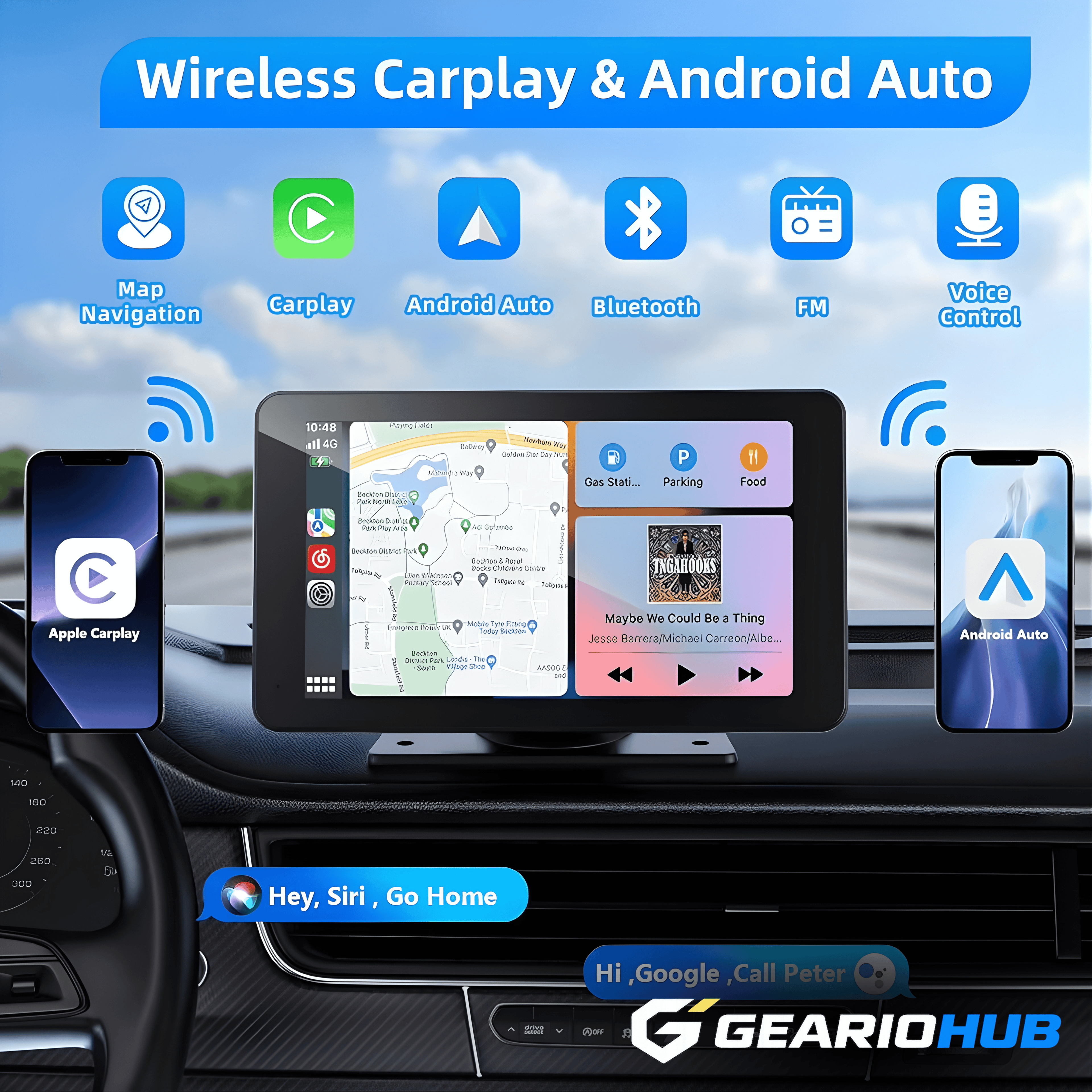Geario™ CarPlay Screen for iPhone & Android